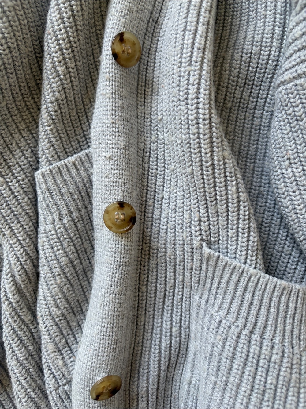 J. Crew Cotton / Cashmere blend Button-Front Cardigan in Light Gray - Picture 7 of 8